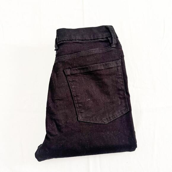 Good American Good Curve Straight Black007 Stretch Denim Zip Jeans Size 8 / 29 - Picture 1 of 8